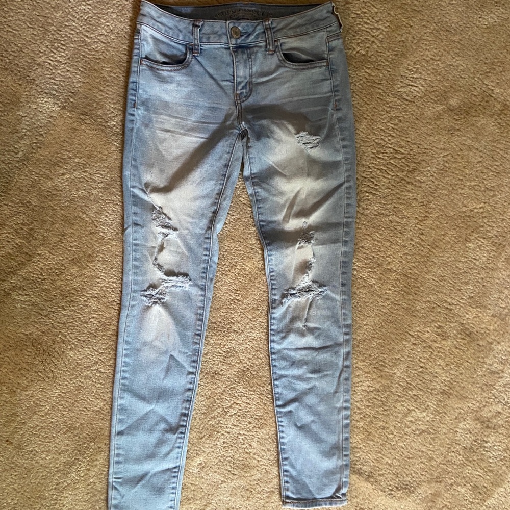 American Eagle Stretch Skinny Jeans Ripped